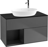 Villeroy & Boch Finion Waschbeckenunterschrank G892G 1000 mm Glossy White Lacquer mit Beleuchtung