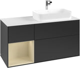 Villeroy & Boch Waschtischunterschrank Finion F271G 1200 mm Glossy White Lacquer mit Beleuchtung