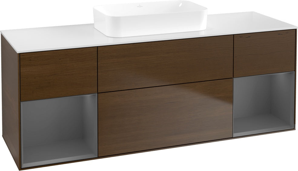 Villeroy & Boch Finion Waschtischunterschrank 1600 mm Glossy White Lacquer mit Beleuchtung