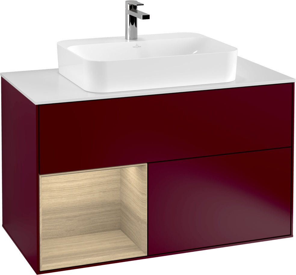 Villeroy & Boch Finion Waschtischunterschrank 1000 mm White Matt Lacquer mit LED-Beleuchtung