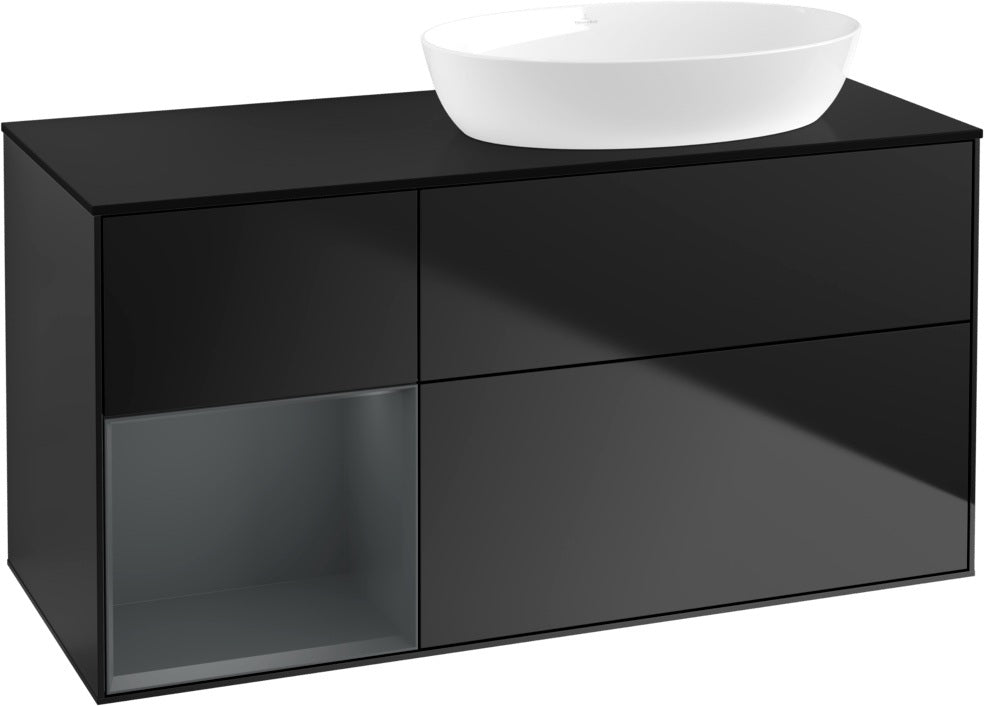 Villeroy & Boch Waschtischunterschrank Finion FA42G 1200 mm Glossy White Lacquer mit Beleuchtung