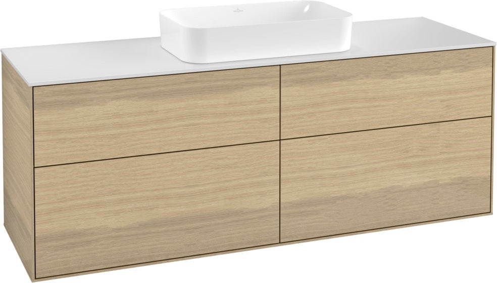 Villeroy & Boch Finion Waschtischunterschrank 160 cm Glossy White Lacquer – 4 Auszüge, SoftClosing