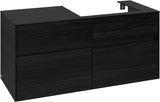 Villeroy & Boch Waschbeckenunterschrank Collaro C083 Black Oak 1200 mm mit LED-Beleuchtung