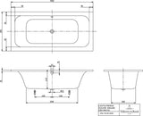 Villeroy & Boch Whirlpool Loop & Friends 1900x900 mm Airpool Entry – Weiß Alpin