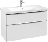 Villeroy & Boch Subway 3.0 Waschtischunterschrank C570L0 Brilliant White mit LED-Beleuchtung und SoftClosing