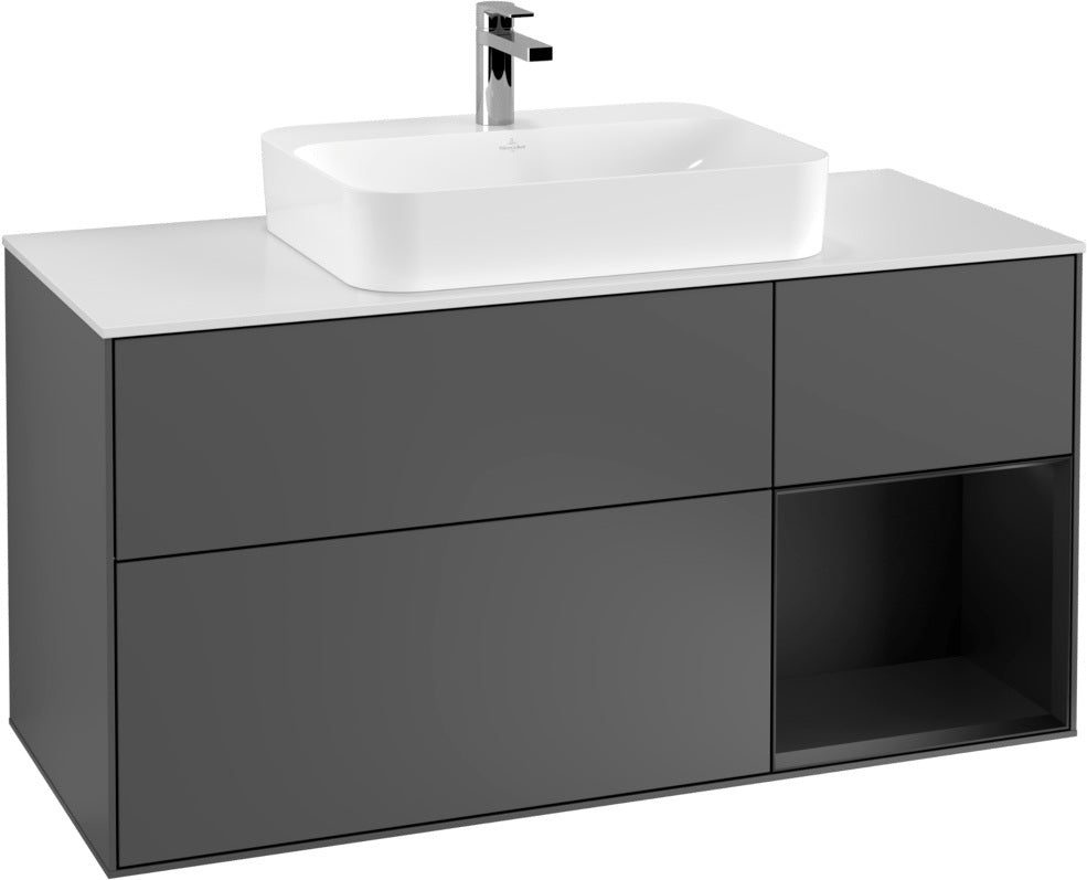 Villeroy & Boch Waschtischunterschrank Finion F421G 1200 mm Glossy White Lacquer