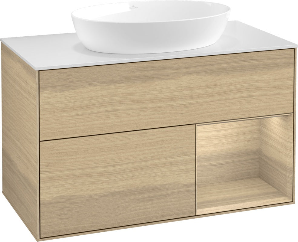 Villeroy & Boch Finion Waschtischunterschrank FA21GFGF 1000 mm Glossy White Lacquer