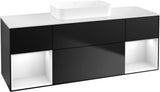 Villeroy & Boch Finion Waschtischunterschrank 1600 mm Glossy White Lacquer mit Beleuchtung