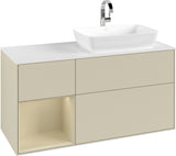 Villeroy & Boch Finion Waschbeckenunterschrank 1200 mm Glossy White Lacquer mit Beleuchtung