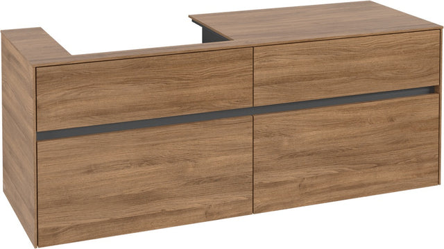 Villeroy & Boch Waschtischunterschrank Collaro C085 Kansas Oak 1400 mm mit 4 Auszügen