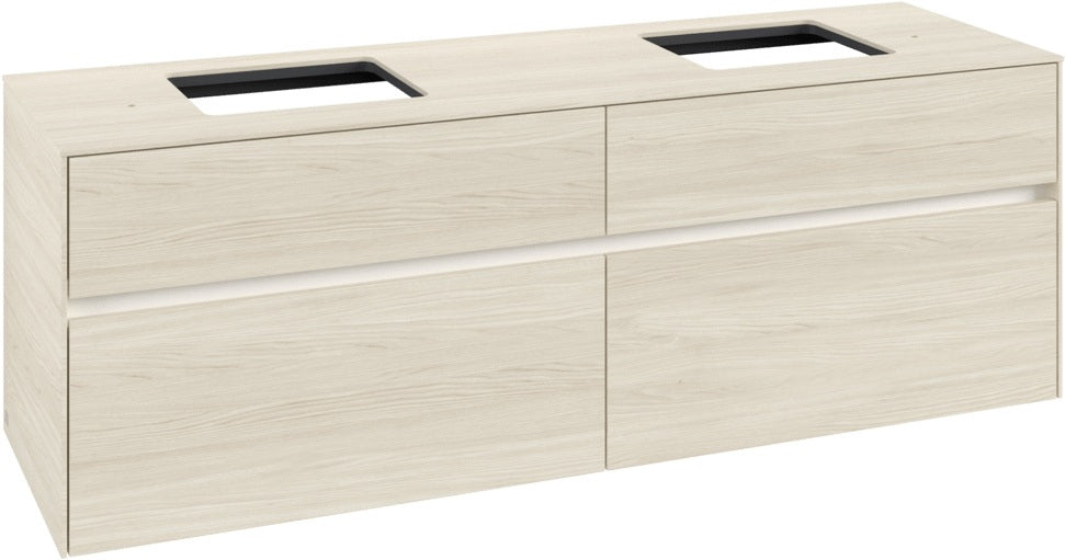 Villeroy & Boch Waschbeckenunterschrank Collaro C137 B0 1600 mm White Oak mit Beleuchtung