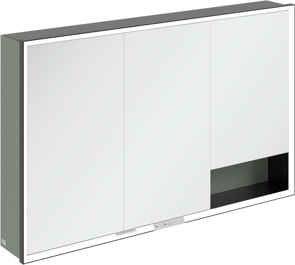 Villeroy & Boch Spiegelschrank My View+ B48110 1000 mm Graphite mit LED-Beleuchtung und SoftClosing