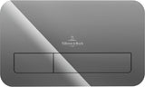 Villeroy & Boch ViConnect Betätigungsplatte 922400 Eckig Glas Glossy Grey 269 x 161 mm