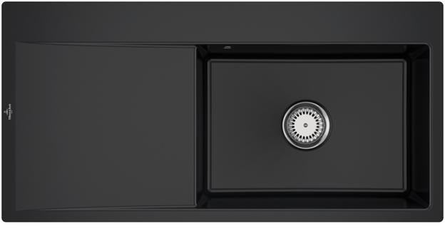 Villeroy & Boch Subway Style 60 Flat Einbauspüle 980x490mm Ebony CeramicPlus