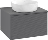 Villeroy & Boch Waschtischunterschrank Antao 600 mm Anthrazit Matt mit LED-Auszugsbeleuchtung