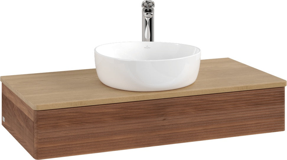 Villeroy & Boch Waschtischunterschrank Antao 1000 mm Warm Walnut mit Auszugsbeleuchtung