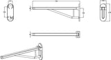 Villeroy & Boch ViCare Klappgriff 921742 – Verchromter Wandstützgriff, 750 mm, 130 kg belastbar