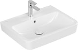 Villeroy & Boch O.novo Wandwaschbecken 600x460 mm Weiß Alpin – Eckige Sanitärkeramik mit Überlauf
