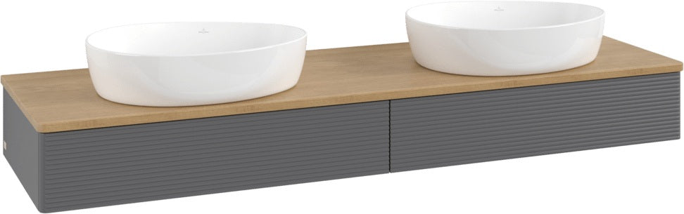 Villeroy & Boch Waschbeckenunterschrank Antao K17111 1600 mm Anthrazit Matt Lack