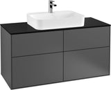 Villeroy & Boch Finion Waschtischunterschrank 1200 mm Glossy White Lacquer mit LED-Beleuchtung