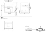 Villeroy & Boch Collaro Waschbeckenunterschrank C142 B0 White Oak mit Beleuchtung & SoftClosing