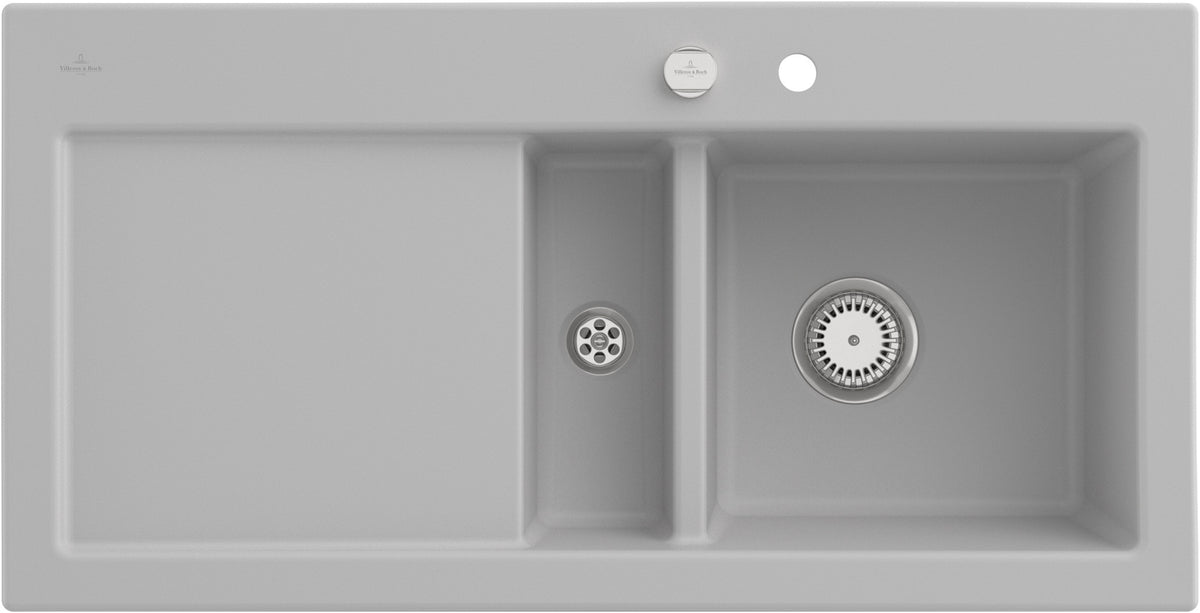 Villeroy & Boch Einbauspüle Subway 60 Ivory CeramicPlus – 1000 mm Keramik mit Abtropffläche