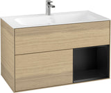 Villeroy & Boch Finion Waschtischunterschrank 996 mm Glossy White Lacquer mit LED-Beleuchtung