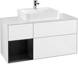 Villeroy & Boch Finion Waschtischunterschrank G161G 1200 mm Glossy White Lacquer mit LED-Beleuchtung