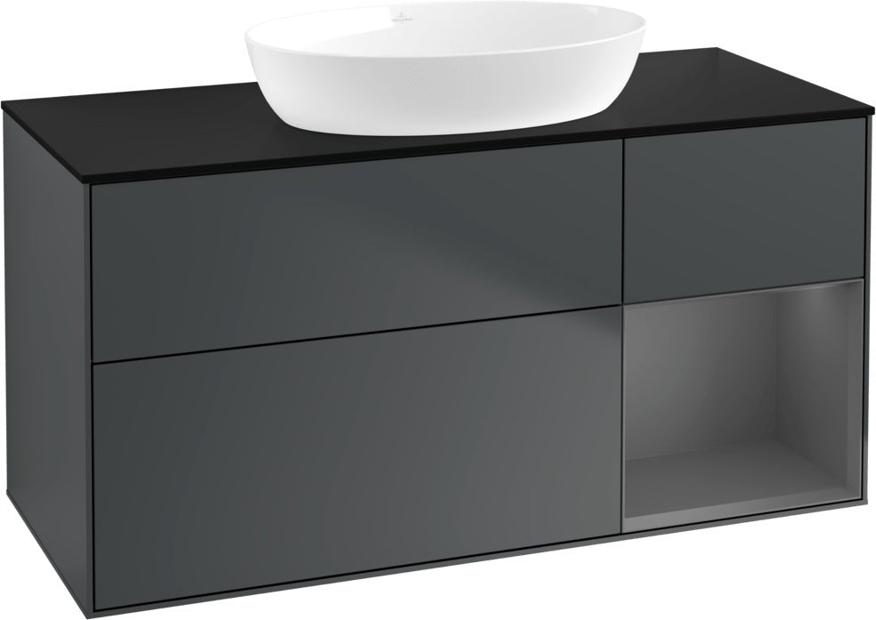 Villeroy & Boch Finion Waschtischunterschrank FA72GFGF 1200 mm Glossy White Lacquer mit LED-Beleuchtung