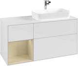 Villeroy & Boch Finion Waschtischunterschrank 1200 mm Glossy White Lacquer mit LED-Beleuchtung