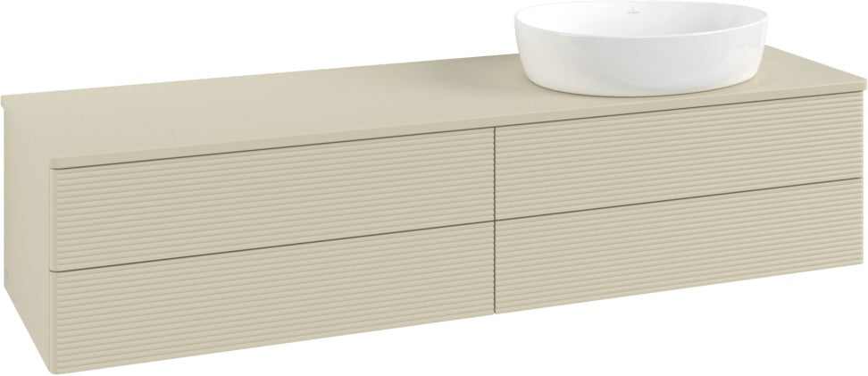 Villeroy & Boch Antao Waschtischunterschrank 1600 mm Anthrazit Matt mit LED-Beleuchtung