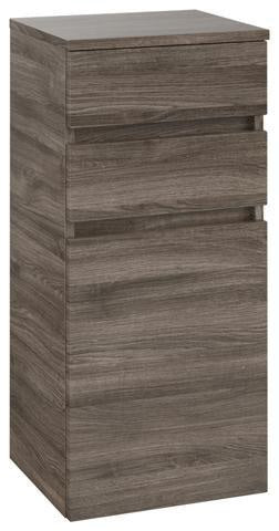 Villeroy & Boch Seitenschrank Legato B72800 400x870x350mm Kansas Oak – Wandhängend, Soft-Close, 2 Schubladen