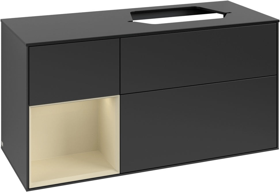 Villeroy & Boch Finion Waschbeckenunterschrank 1200 mm Glossy White Lacquer mit Beleuchtung