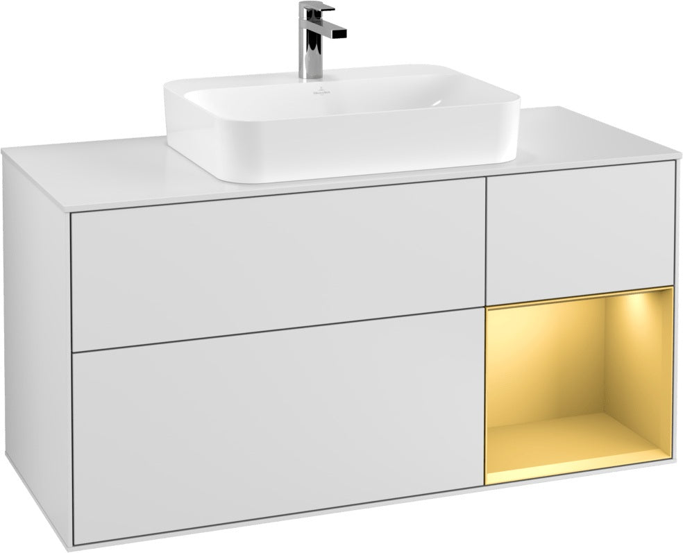 Villeroy & Boch Waschtischunterschrank Finion F421G 1200 mm Glossy White Lacquer