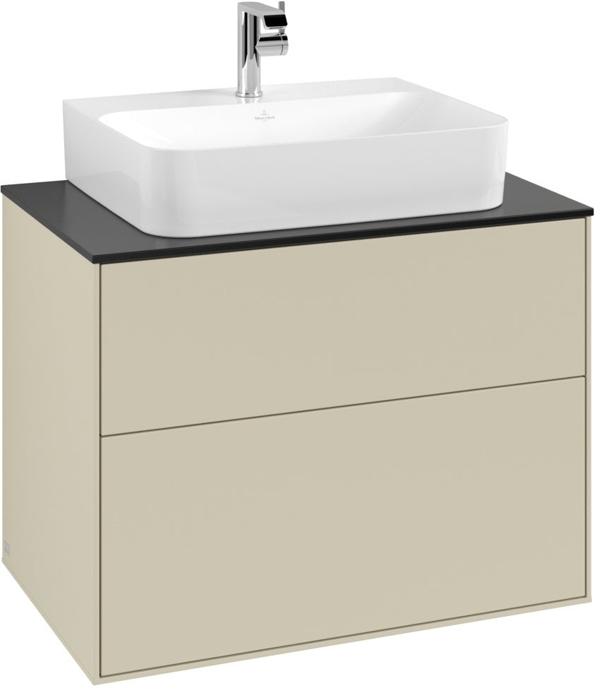 Villeroy & Boch Finion Waschbeckenunterschrank 800 mm Glossy White Lacquer – Wandmontage, 2 Auszüge