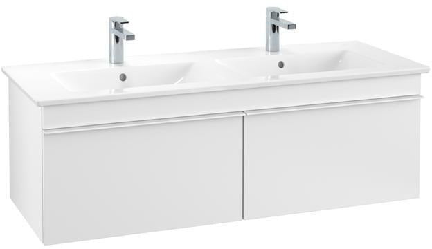 Villeroy & Boch Venticello Waschbeckenunterschrank 1253 mm Glossy White – 2 Auszüge, wandhängend