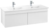 Villeroy & Boch Venticello Waschbeckenunterschrank 1253 mm Glossy White – 2 Auszüge, wandhängend
