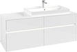 Villeroy & Boch Waschbeckenunterschrank Collaro C090 B0 1400 mm Glossy White mit Beleuchtung