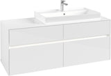 Villeroy & Boch Waschbeckenunterschrank Collaro C090 B0 1400 mm Glossy White mit Beleuchtung