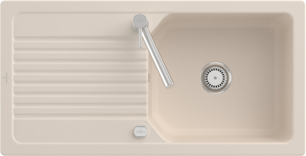 Villeroy & Boch Flächenbündige Spüle Linara 60 Flat Ivory CeramicPlus 980x490mm