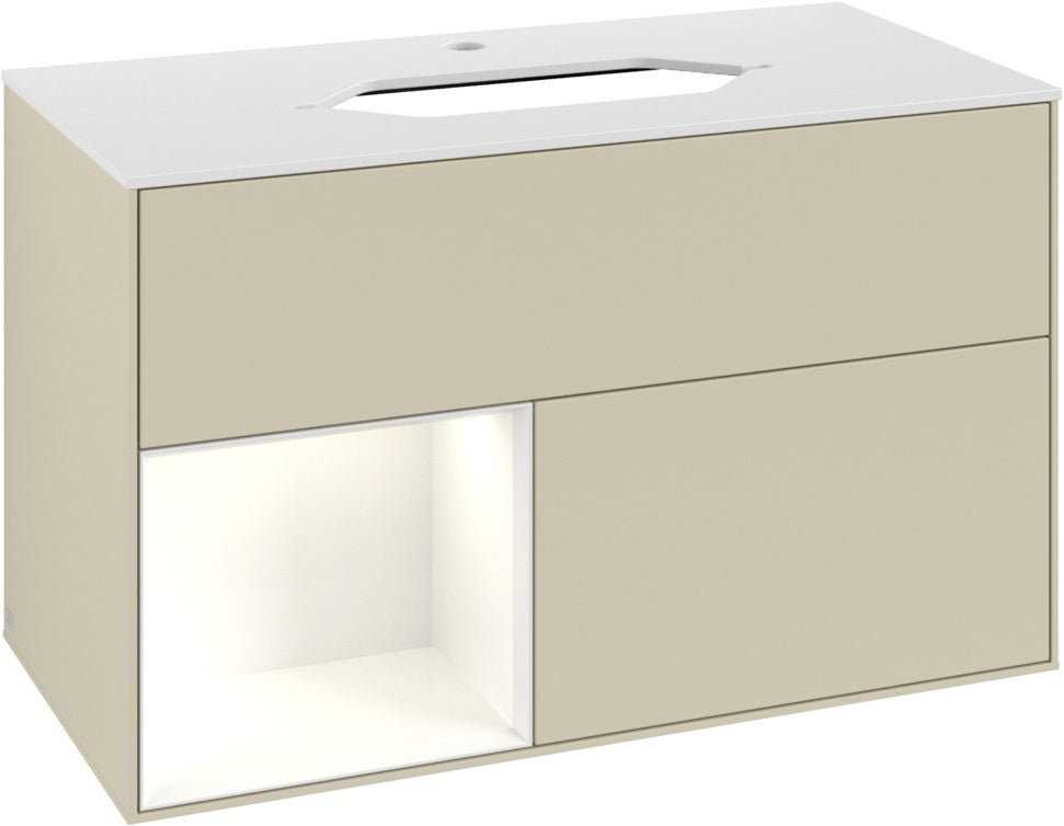 Villeroy & Boch Waschtischunterschrank Finion G241GF Glossy White Lacquer 1000 mm mit Beleuchtung