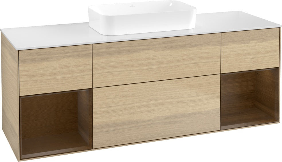 Villeroy & Boch Finion Waschtischunterschrank 1600 mm Glossy White Lacquer mit Beleuchtung