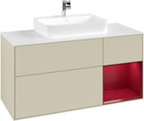 Villeroy & Boch Waschtischunterschrank Finion F421G 1200 mm Glossy White Lacquer