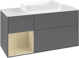 Villeroy & Boch Finion Waschbeckenunterschrank 1200 mm Walnut Veneer mit Beleuchtung