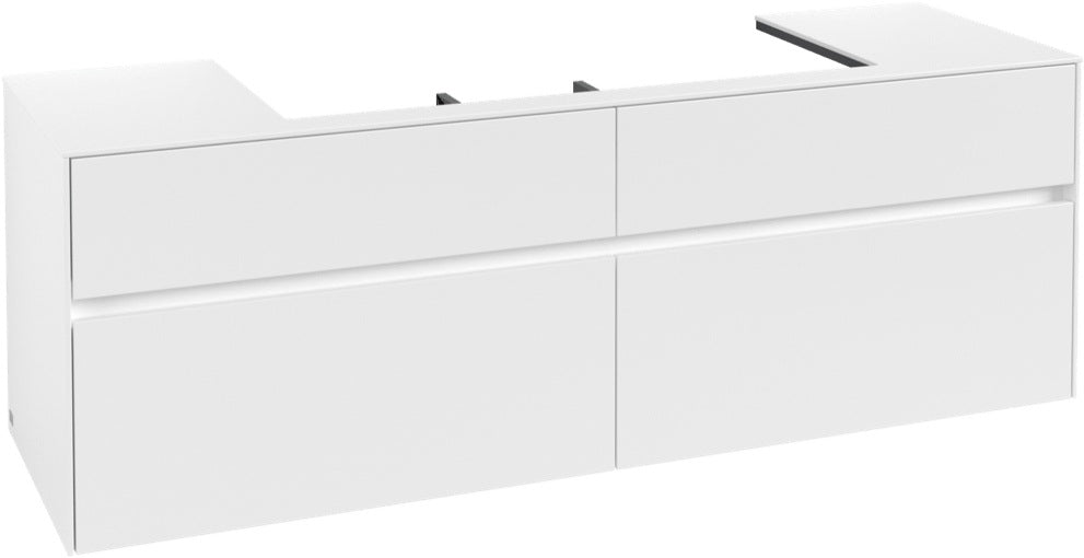 Villeroy & Boch Waschtischunterschrank Collaro C031 in White Matt, 1600 mm, mit 4 Auszügen und SoftClosing