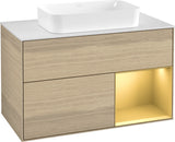 Villeroy & Boch Finion Waschtischunterschrank 1000 mm Glossy White Lacquer mit LED-Beleuchtung
