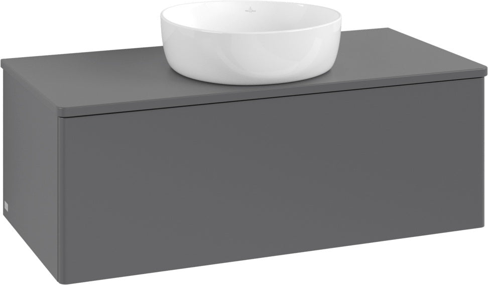 Villeroy & Boch Waschtischunterschrank Antao L31050 1000 mm Anthrazit Matt Lack mit LED-Beleuchtung