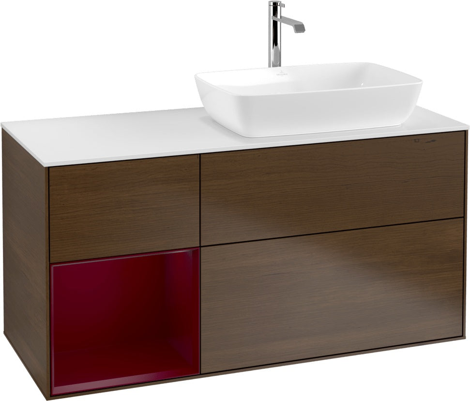 Villeroy & Boch Finion Waschbeckenunterschrank 1200 mm Glossy White Lacquer mit Beleuchtung