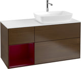 Villeroy & Boch Finion Waschbeckenunterschrank 1200 mm Glossy White Lacquer mit Beleuchtung