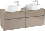 Villeroy & Boch Waschtischunterschrank Collaro 1400 mm Glossy White mit LED-Beleuchtung & 4 Auszügen